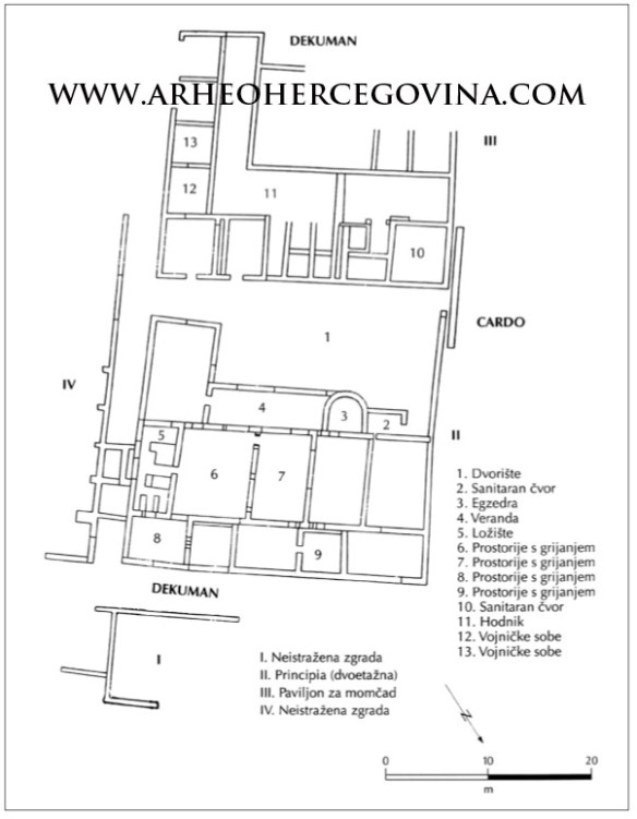 Plan dr.Ive Bojanovskog s opisom istraženih prostorija na Gračinama