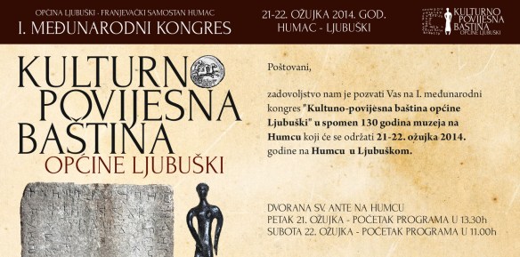 Pozivnica za znanstveni skup "Kultruno povijesna baština općine Ljubuški"