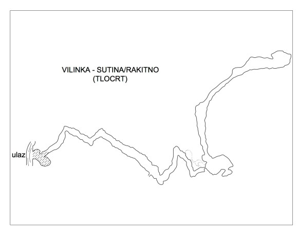 Tlocrt pećine Vilinka (izradio: Lj. Oreč)