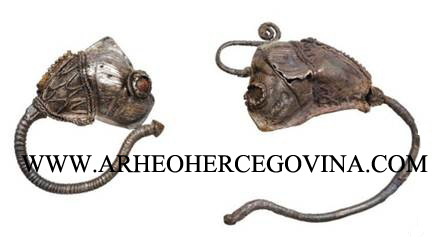 Srebrene naušnice iz Gorice kod Gruda. Zemaljski muzej Sarajevo